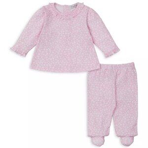 Kissy Kissy Girls' Floral Shirt and Footed Pants Set New with tags Size 6-9 mos